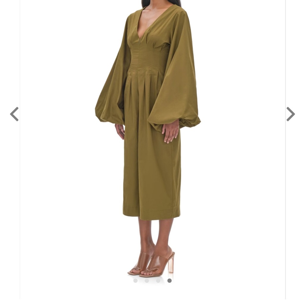 Elegant Olive Green Women's Dress